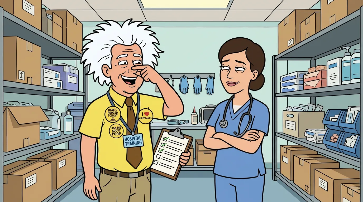 Raggsy the hospital trainer illustrating MEMO VIII: Nursing Duties